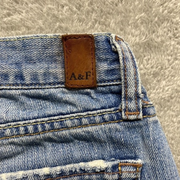 Vintage Abercrombie & Fitch Jeans Womens 0 Blue Madison Flare Distressed Denim - Picture 7 of 11